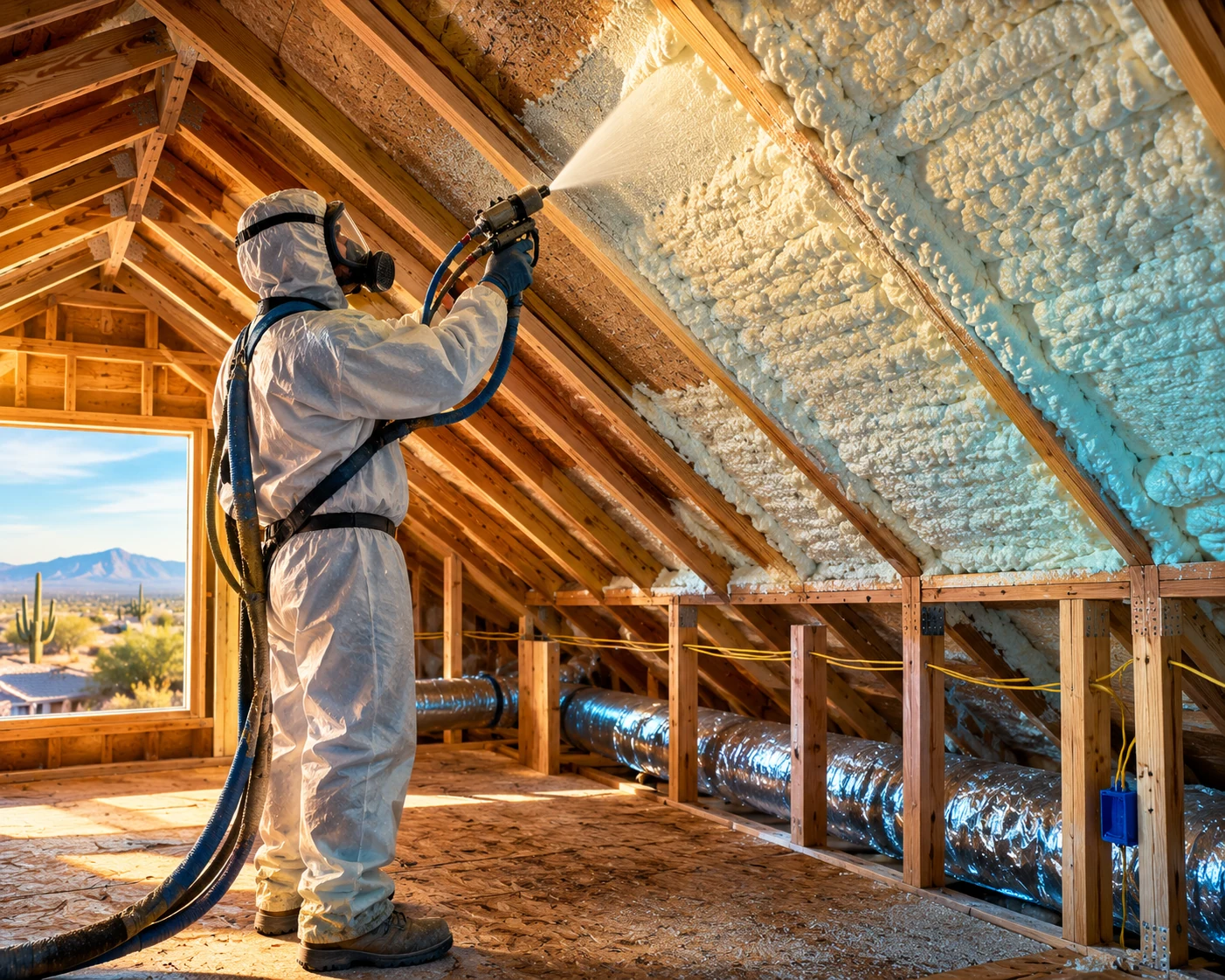 Arizona attic spray foam insulation installation