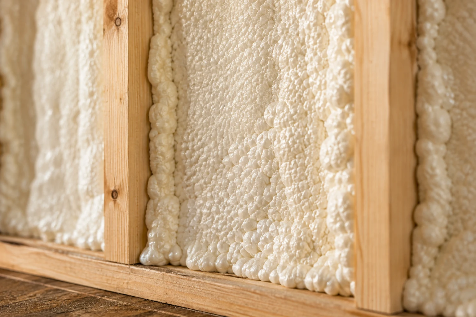 Spray Foam Insulation material and installation detail