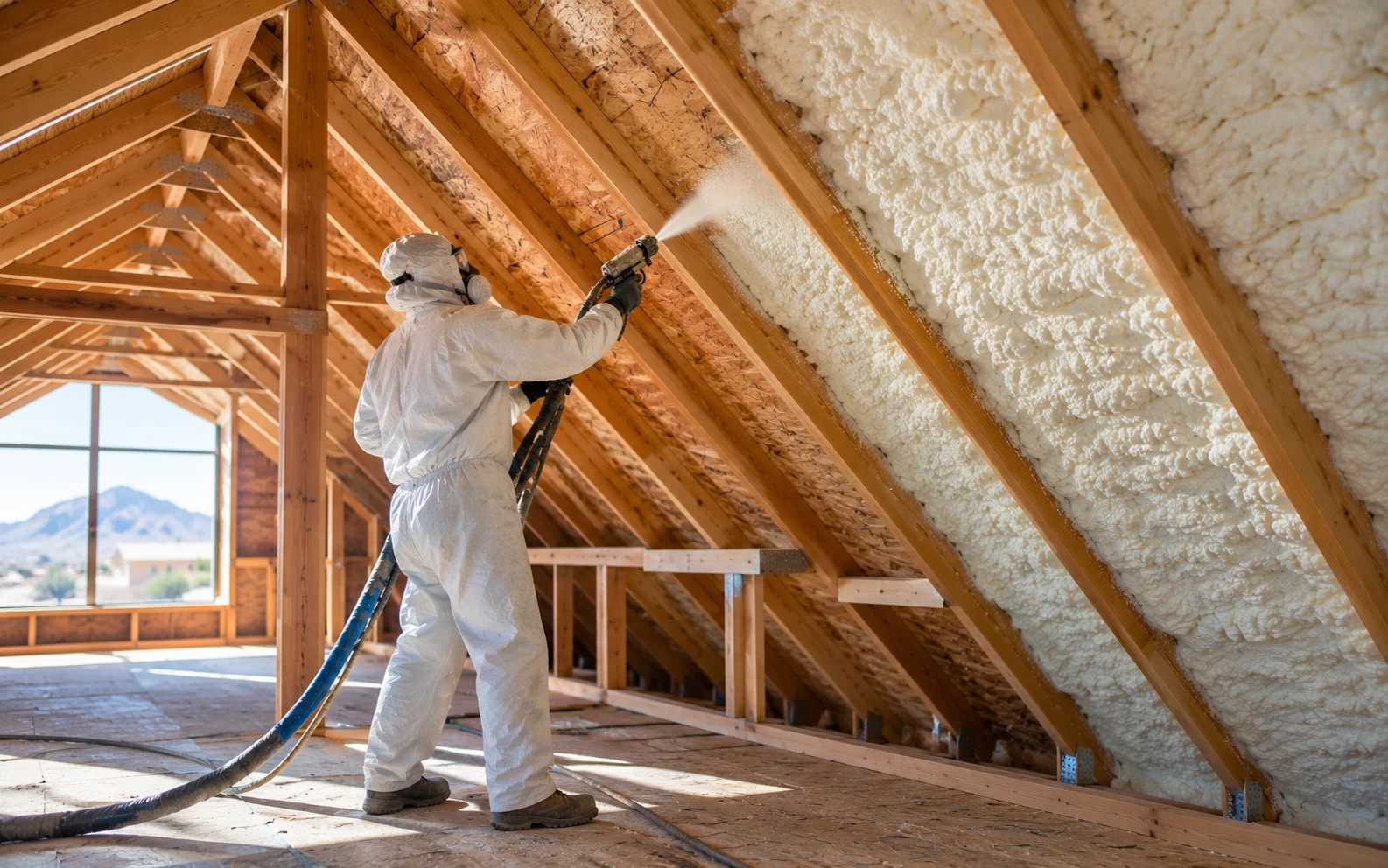 Spray Foam Insulation completed service detail